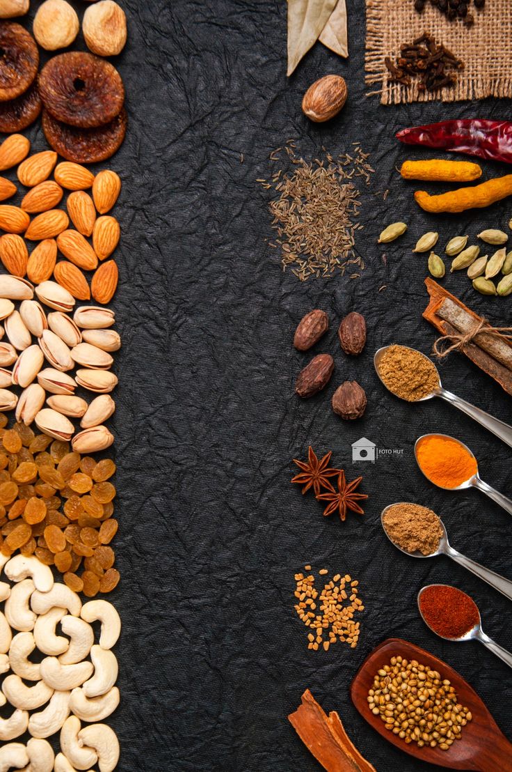 Indian spices and dry fruits
