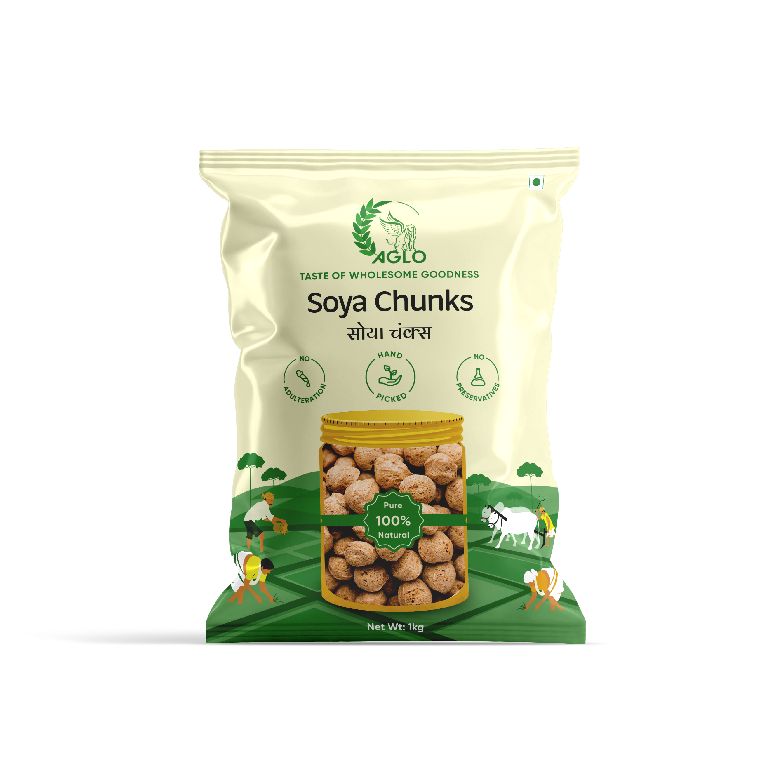 Soya ChunksSoya chunks are a protein-rich meat substitute, perfect for curries, stir-fries, and salads.