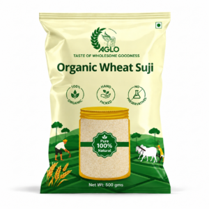 Organic Wheat Suji - Roasted 500 G